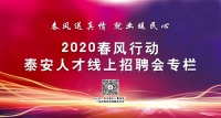 2020年泰安市“春風(fēng)行動”暨就業(yè)援助月招聘會崗位信息