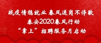 戰(zhàn)疫情穩(wěn)就業(yè) 春風(fēng)送崗不停歇 泰安市2020春風(fēng)行動(dòng)“掌上”